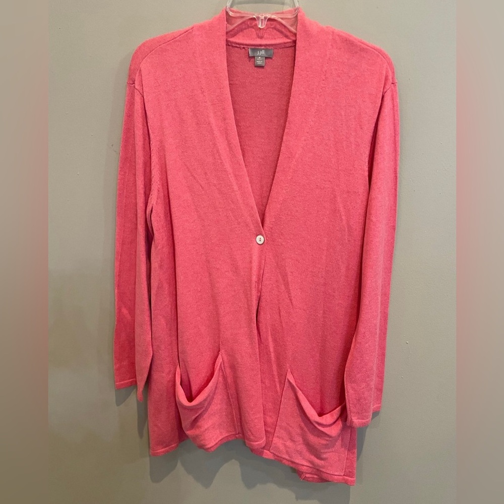 J Jill peach sweater tunic pockets Size medium Petite